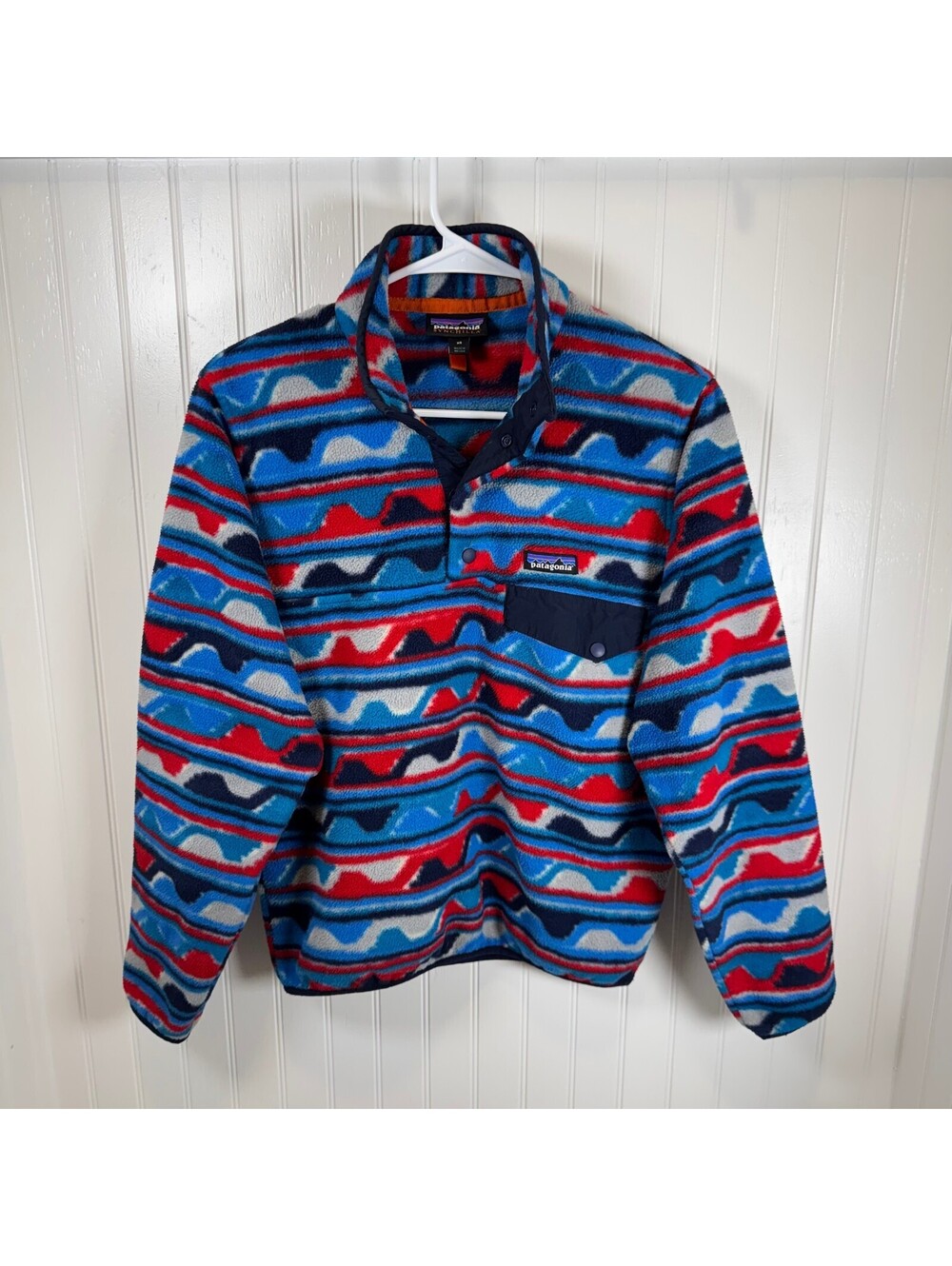 Patagonia Synchilla Snap-T Delta Wave Fleece Pullover Jacket Men's XS
